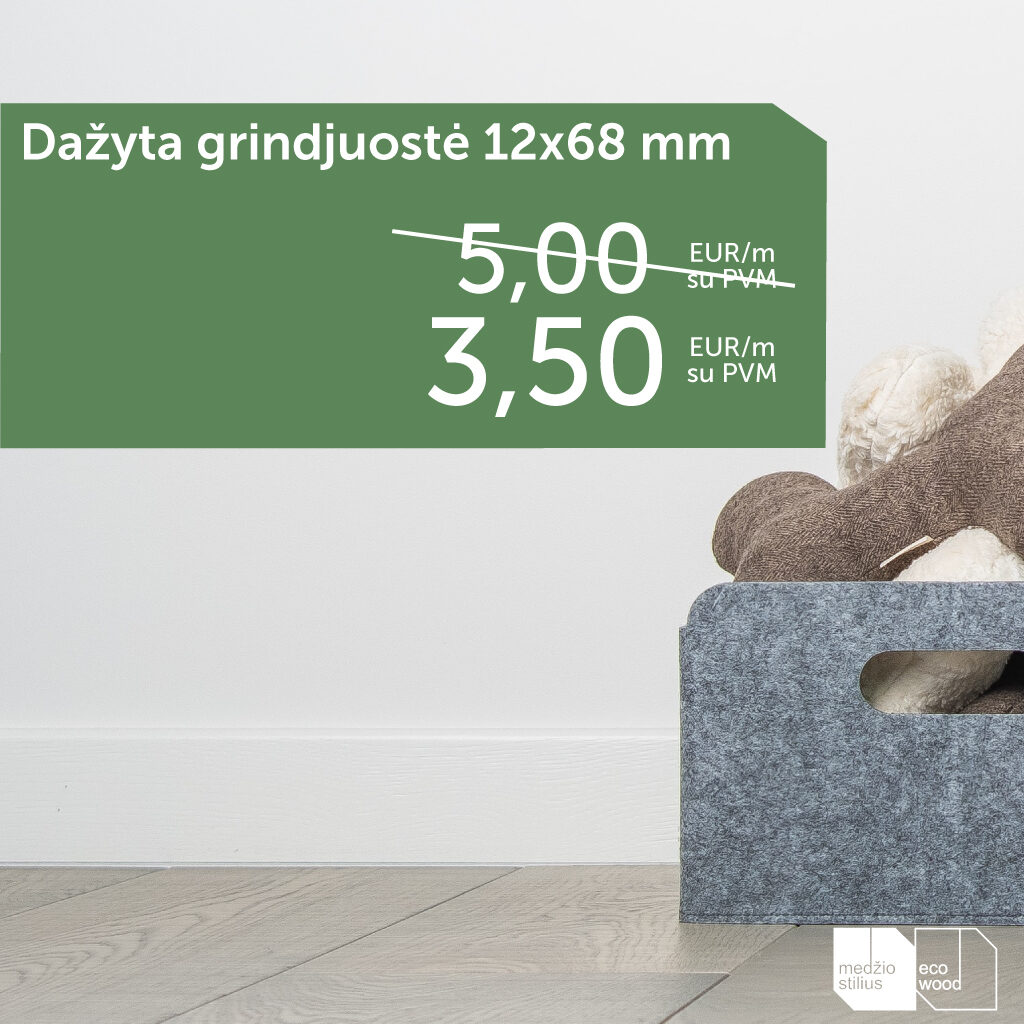 Dažyta grindjuostė  3,50 EUR/m