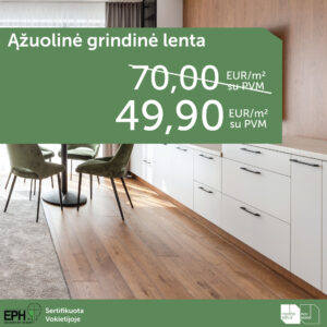 Ąžuolinės grindinės lentos 49,90 Eur/m²