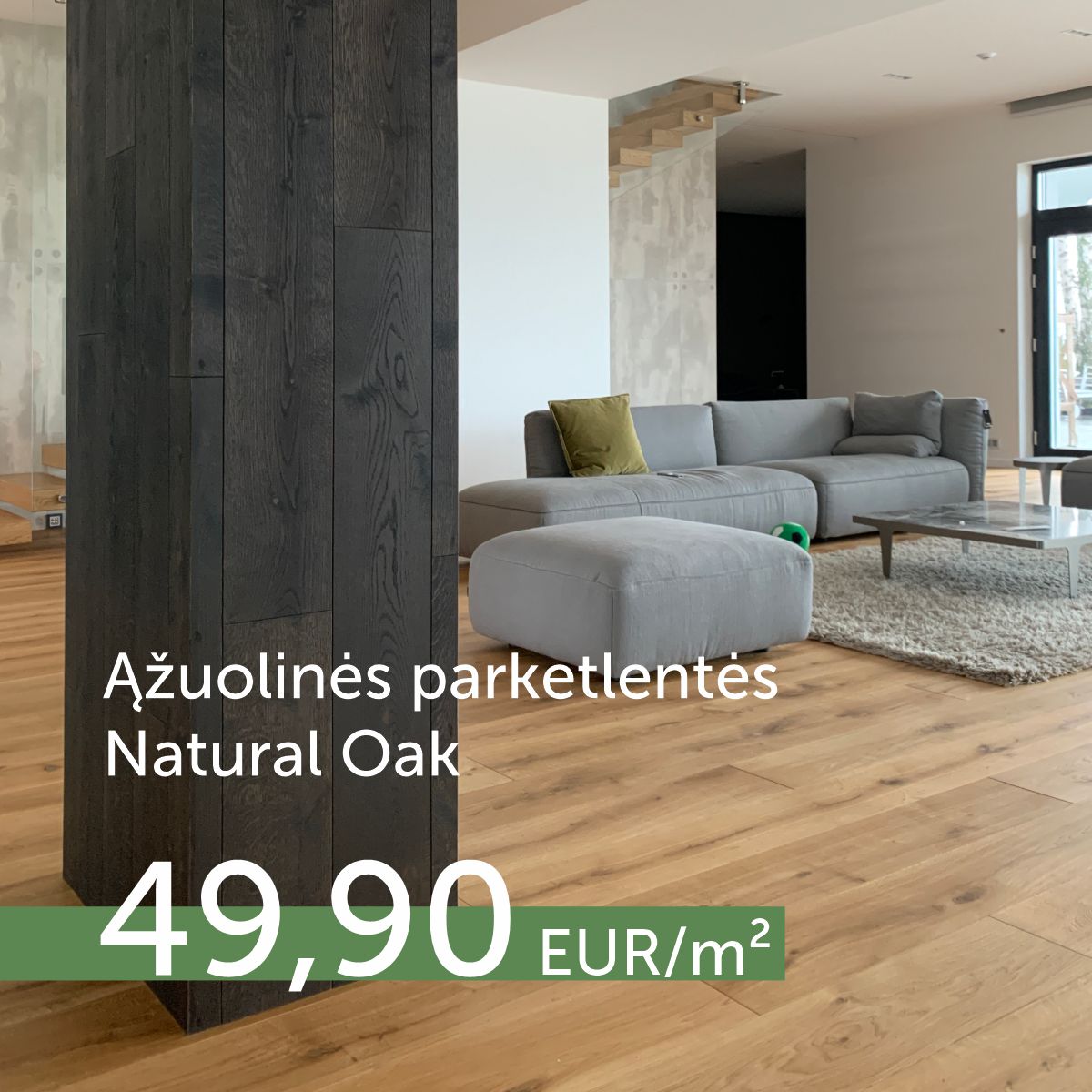 Natural Oak spalvos ąžuolinės grindinės lentos