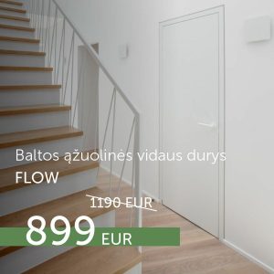 Individualių matmenų dažytos ąžuolinės durys FLOW 899 Eur/kompl.