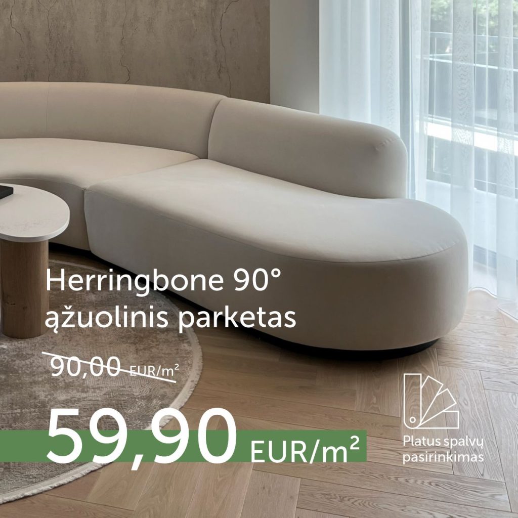 Spalvų pasirinkimas! Herringbone 90° Select parketas