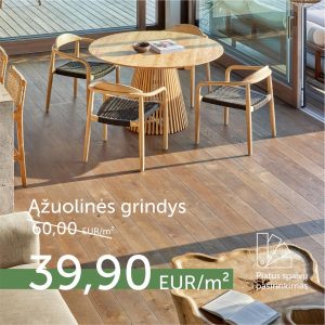 TOP pasiūlymas! Ąžuolinės grindys su spalvos pasirinkimu